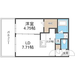 S-RESIDENCE琴似本通avanta 1LDKの間取図画像