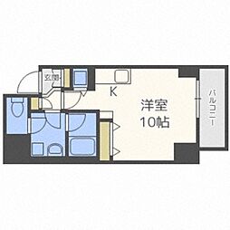 バロンドール ワンルームの間取図画像