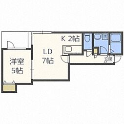レイディアンス 1LDKの間取図画像