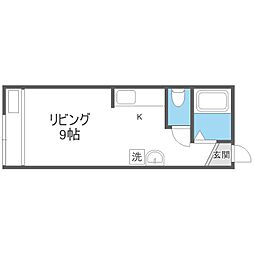 ウイングレジデンス ワンルームの間取図画像