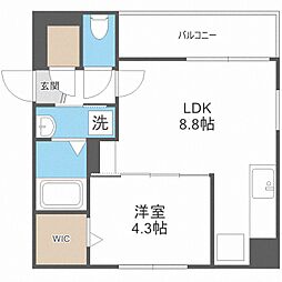 スペチアーレ大通 1LDKの間取図画像