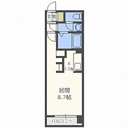 グレースコート北18条 1Kの間取図画像