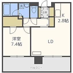 ビッグパレス南5条 1LDKの間取図画像