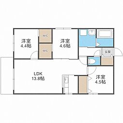 ベルツリーRJ 3LDKの間取図画像