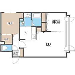 アルファスクエア南4西15 2LDKの間取図画像
