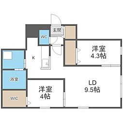 emma 2LDKの間取図画像