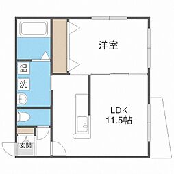 モルティーニ平岸 1LDKの間取図画像