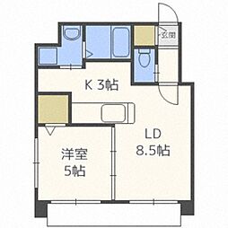 スペチアーレ札幌 1LDKの間取図画像