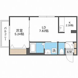 ライラック壱番館 1LDKの間取図画像