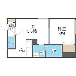 ラフォルテ桑園 1LDKの間取図画像