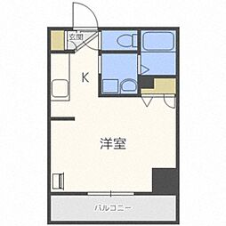 サンウッド札幌医大前 1Kの間取図画像