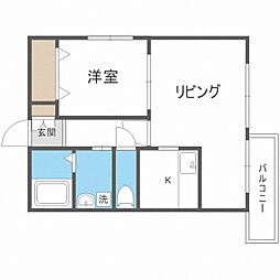 グランメゾン栄通 1LDKの間取図画像