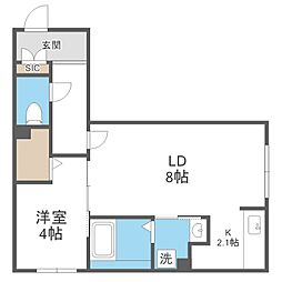 AYAHILLS 1LDKの間取図画像