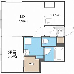 angelotNishino1-2 1LDKの間取図画像