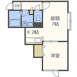 ヴェローチェ 1LDKの間取図画像