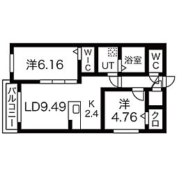ル・ヌアージュ宮の沢 2階/-