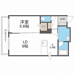 belleforet 1LDKの間取図画像