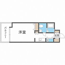 TEADA北4条 1Kの間取図画像