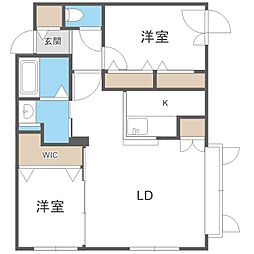 アルファスクエア南4西15 2LDKの間取図画像