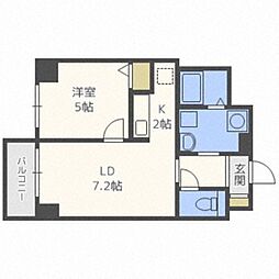 エアリー元町 1LDKの間取図画像