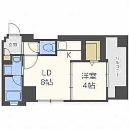 クラッセ麻生ステーション 1LDKの間取図画像
