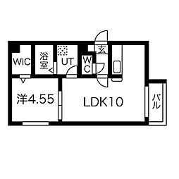 ソミューム発寒南 1LDKの間取図画像