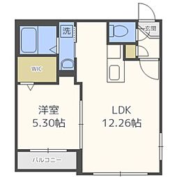 プレジオS11 1LDKの間取図画像