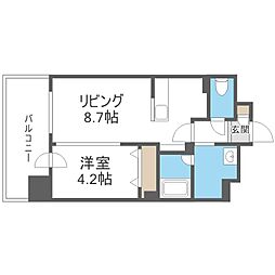 ウエリスアーバン円山 1LDKの間取図画像