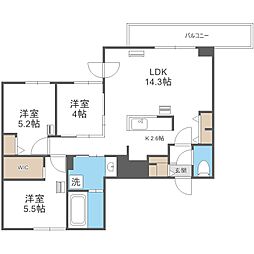 Luana N38 3LDKの間取図画像