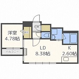 HGSノース23 1LDKの間取図画像