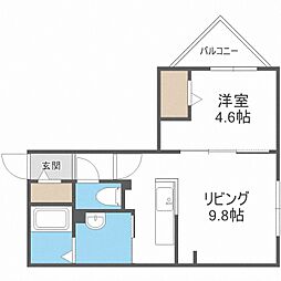 Seasons2 1LDKの間取図画像
