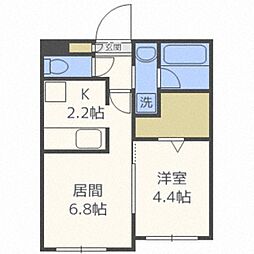 フロレスタ43° 1LDKの間取図画像
