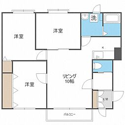 ミレニアム南館 3LDKの間取図画像