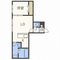 LuxisS5 1LDKの間取図画像