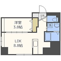 フロントコート南平岸 1LDKの間取図画像