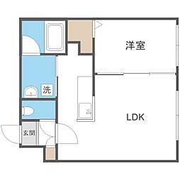 Ａｓｔｅｒ月寒西ＩＩ 3階1LDKの間取り