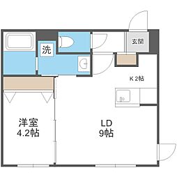 ＧＲＡＮＤＵＫＥ永山公園通 1階1LDKの間取り