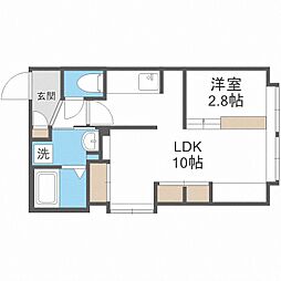 アリソンヴェール 4階1LDKの間取り