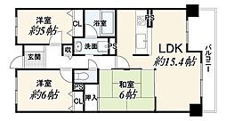 グランデュール鴨川テルス3番館 3LDKの間取図画像