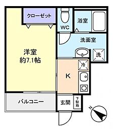 間取図画像 1K