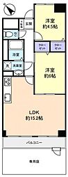 ライオンズマンション西八千代 2LDKの間取図画像