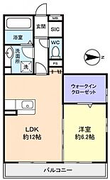 ロイヤルコートＢ 3階1LDKの間取り