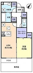 ＰｅｔｉｔＲｅｐｏｓｅｒＡ（プティルポゼ） 1階1LDKの間取り