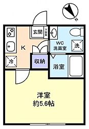 Ａｍｂｉｔｉｏｎ八千代緑が丘 2階1Kの間取り