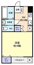 間取図画像 1K