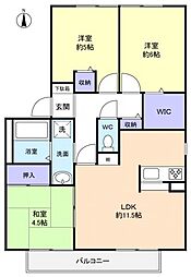 フラワーハウス 3LDKの間取図画像