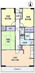ルーチェ緑が丘A棟 3LDKの間取図画像
