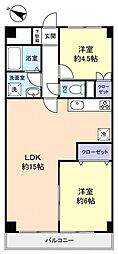 YS習志野台 2LDKの間取図画像