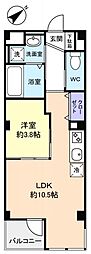 イーストリーフ 1LDKの間取図画像