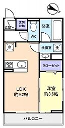 jyuto習志野台2 1LDKの間取図画像